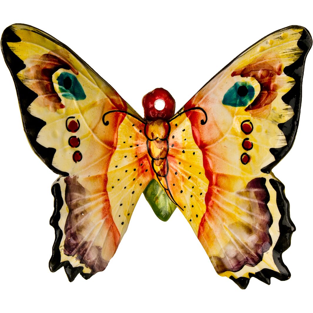 Панно Бабочка (14х15 см), размер 14х15 см, цвет желтый