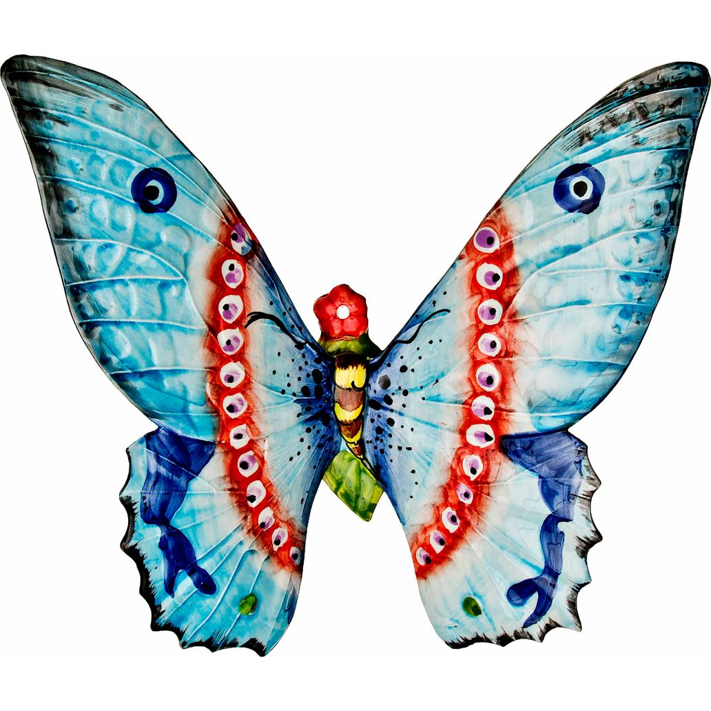 Панно Бабочка (26х28 см), размер 26х28 см, цвет голубой