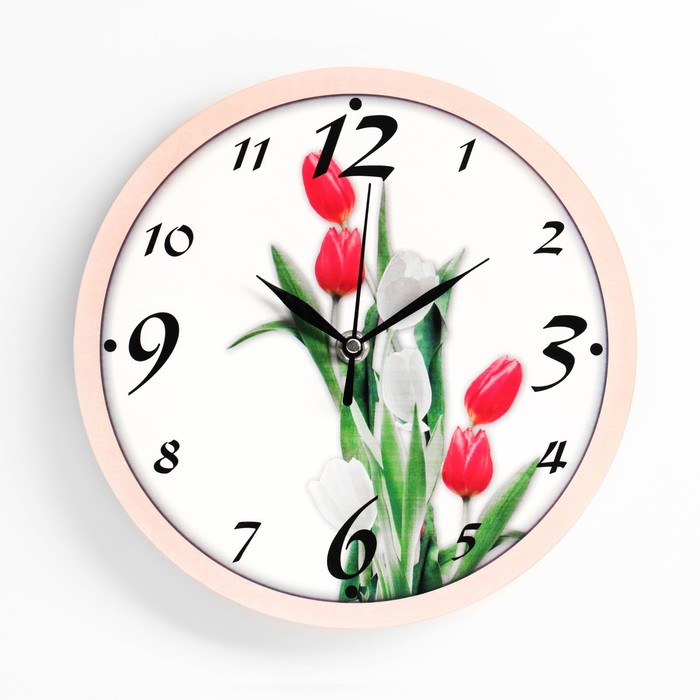 Часы Тюльпаны (23 см), размер 23 см sil970531 Часы Тюльпаны (23 см) - фото 1