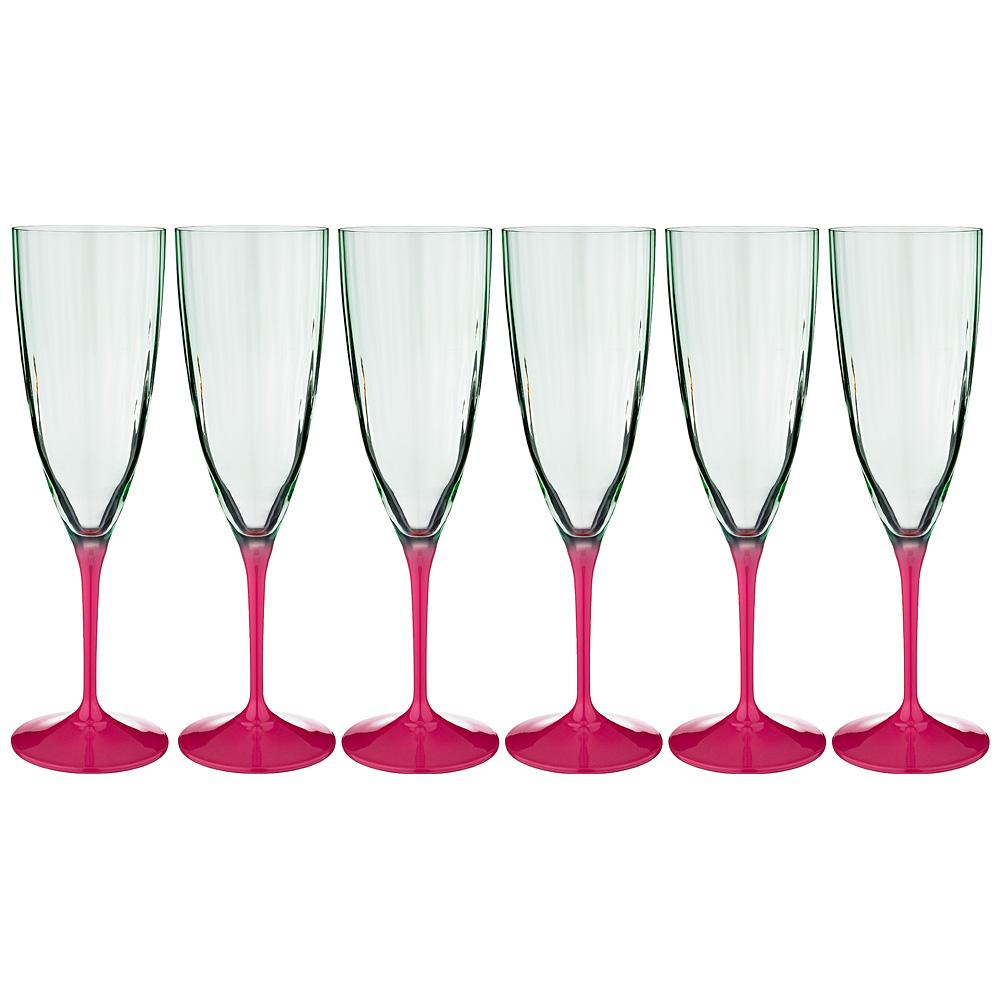 Набор бокалов для шампанского Kate Optic (220 мл - 6 шт), размер 220 мл - 6 шт bhi410504 Набор бокалов для шампанского Kate Optic (220 мл - 6 шт) - фото 1