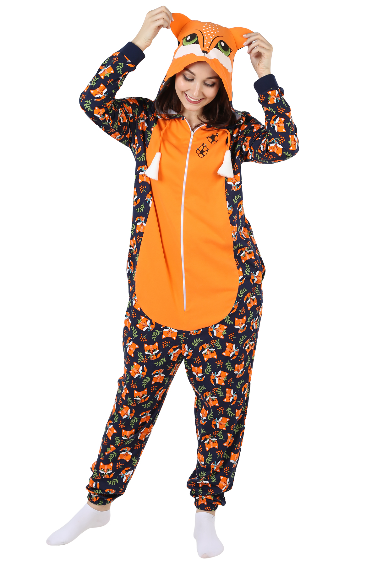 Пижама-кигуруми Лиса Цвет: Оранжевый (50)