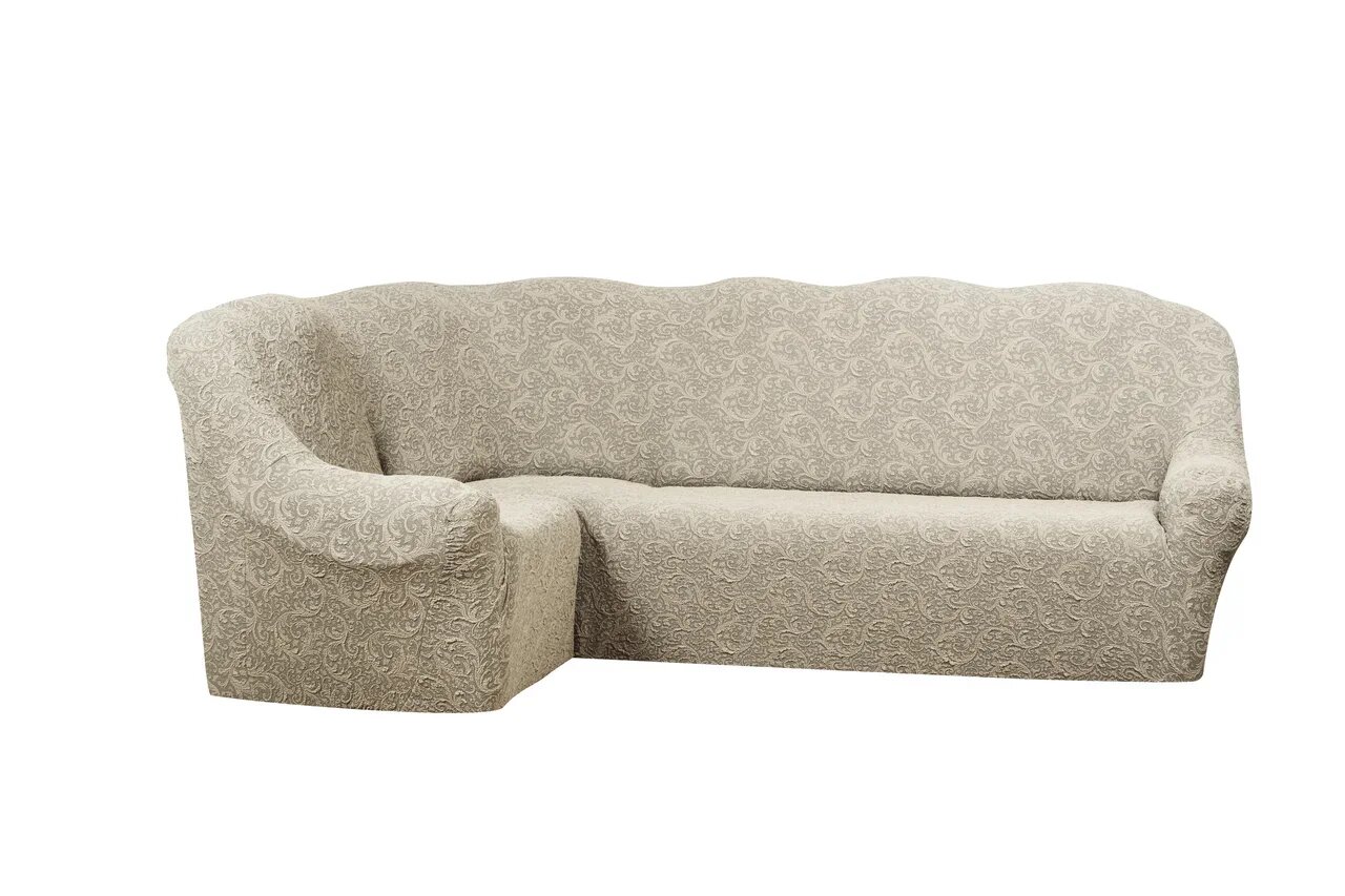 Чехлы для мебели и подушек KARTEKS Чехол на угловой диван (левый угол) Dylan цвет: кремовый (300 см)