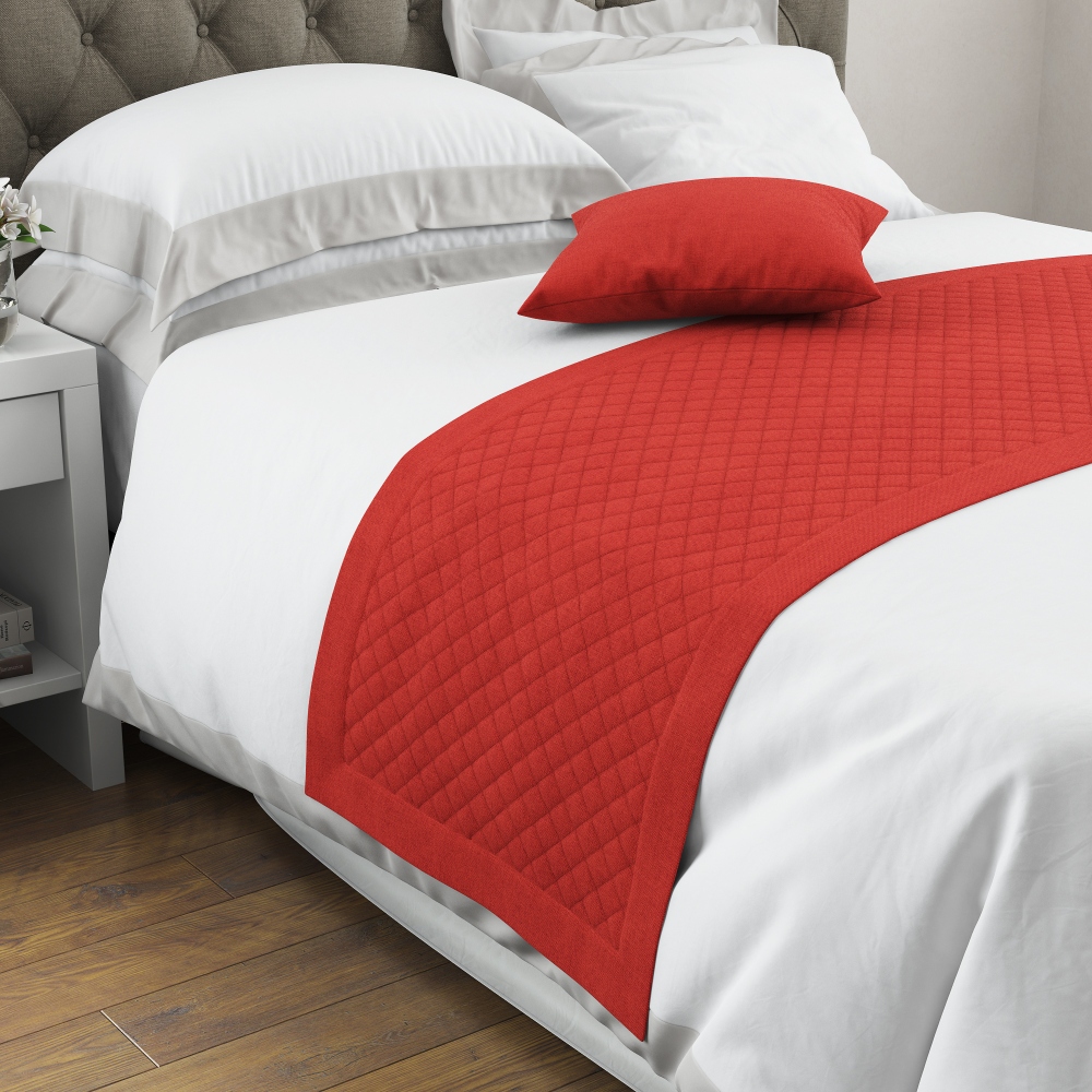 Дорожка на кровать Ibitsa Цвет: Терракотовый (70х230 см), размер Без наволочек