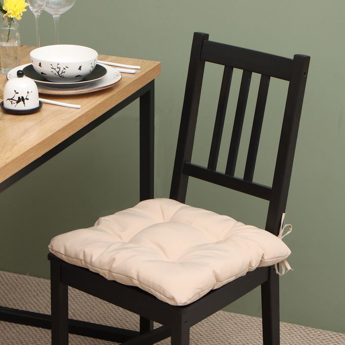 Подушка на стул Тринити цвет: бежевый (40х40 (1 шт)), размер 40х40 (1 шт)