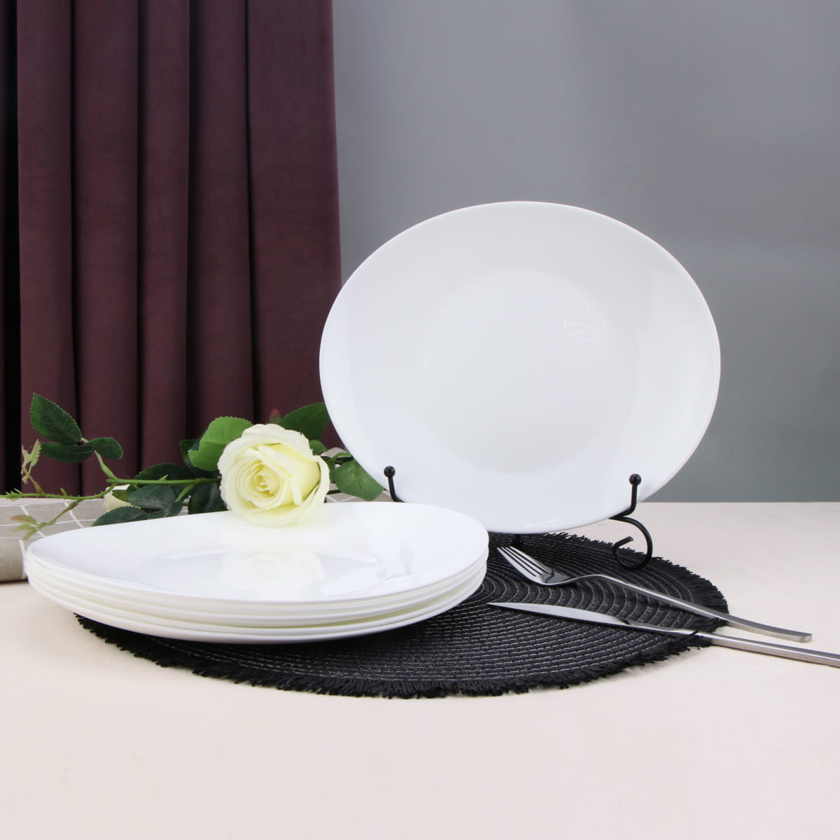 Набор тарелок Ellipse цвет: белый (27 см - 6 шт), размер 27 см - 6 шт