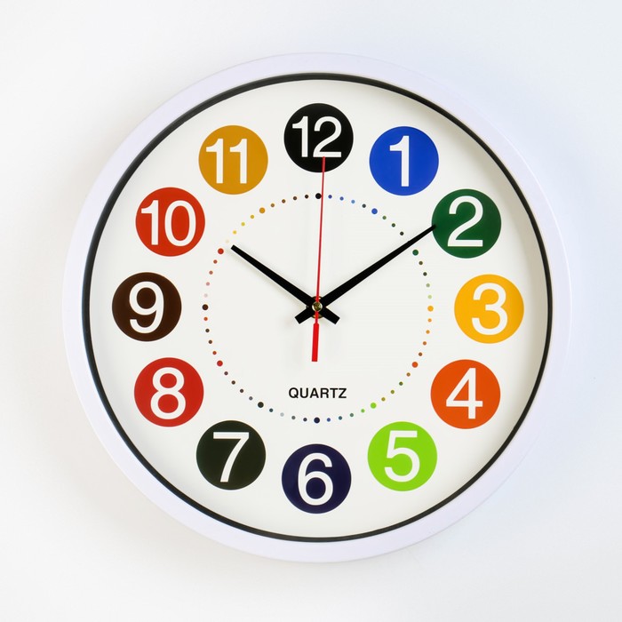 Часы Цветные цифры (30 см) Сима-ленд