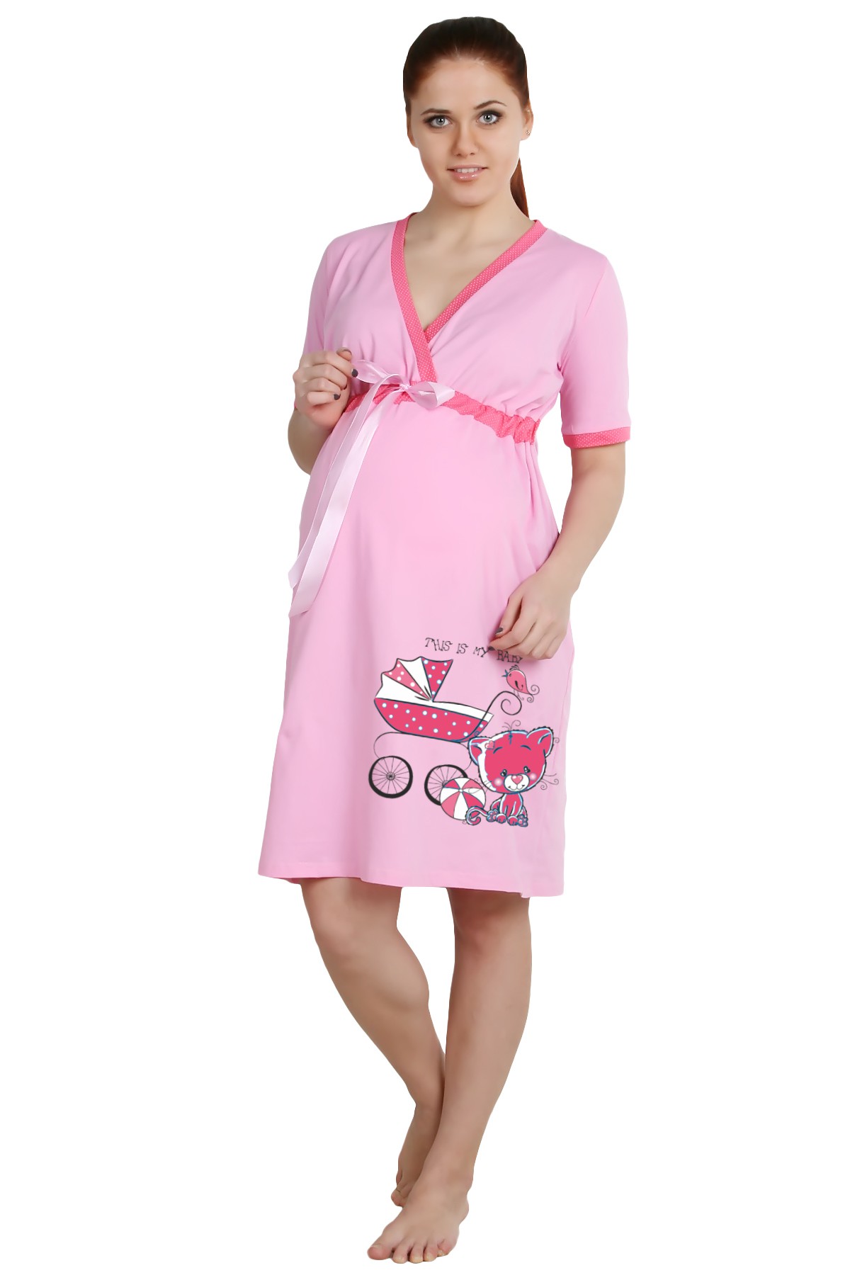 Ночная сорочка Queenie (44), размер {}{}, цвет розовый otj412913 Ночная сорочка Queenie (44) - фото 1