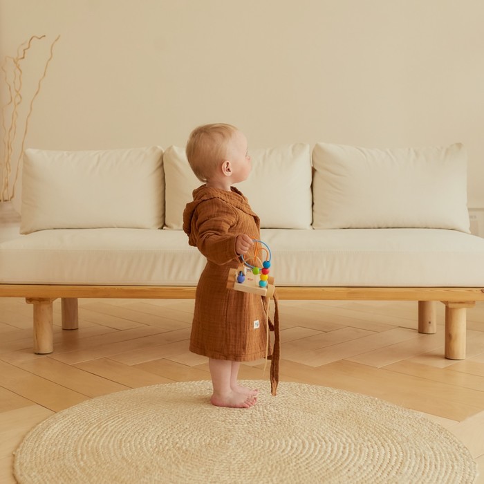 Детский банный халат Hezer цвет: коричневый (4 года), размер 4 года