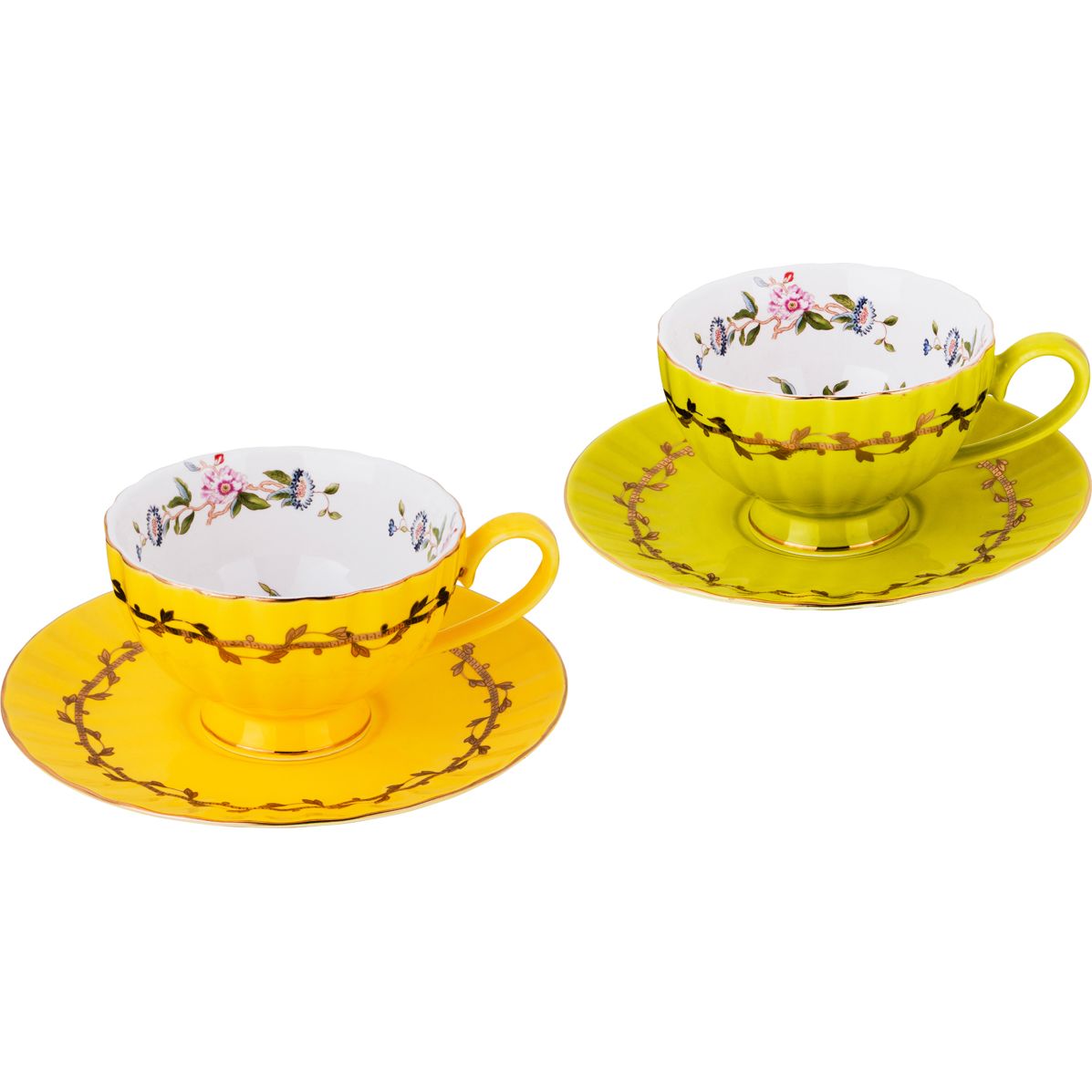 Чайный набор Carreen (200 мл), размер 200 мл - 2 шт, цвет желтый lfr368979 Чайный набор Carreen (200 мл) - фото 1