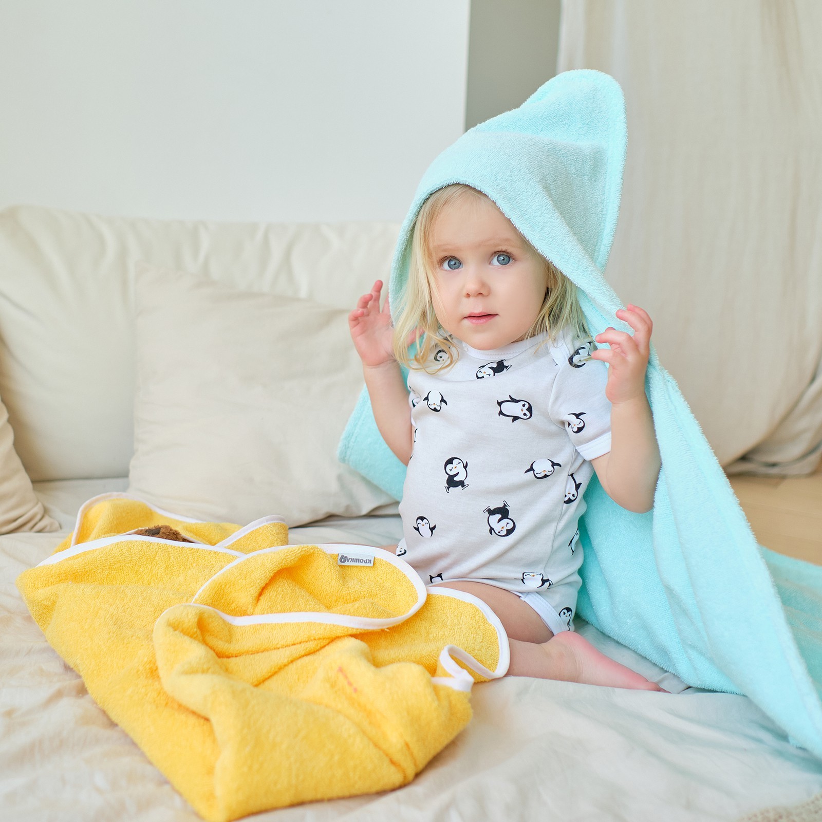 Детское полотенце Sherri цвет: светло-голубой (85х85 см), размер 85х85 см