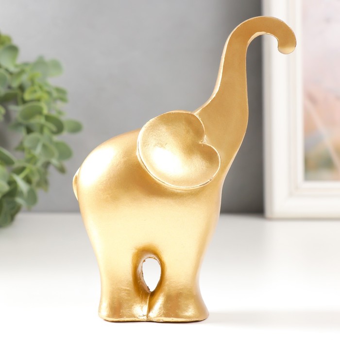 Сувенир Золотой слон (6х10х13 см), размер 6х10х13 см