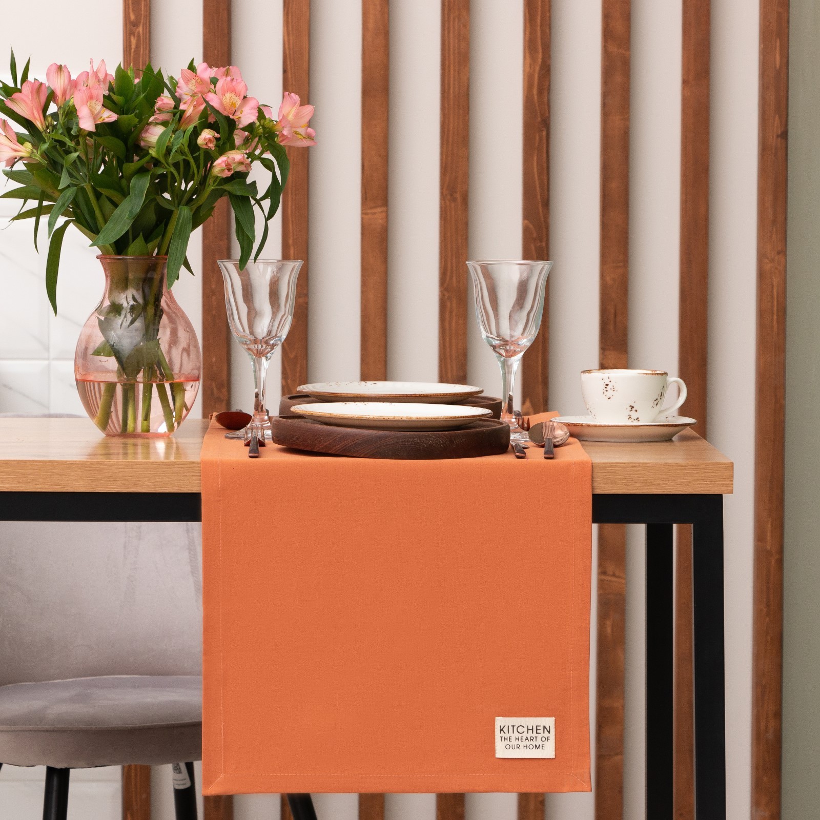 Дорожка на стол Abella цвет: оранжевый (40х150 см), размер 40х150 см