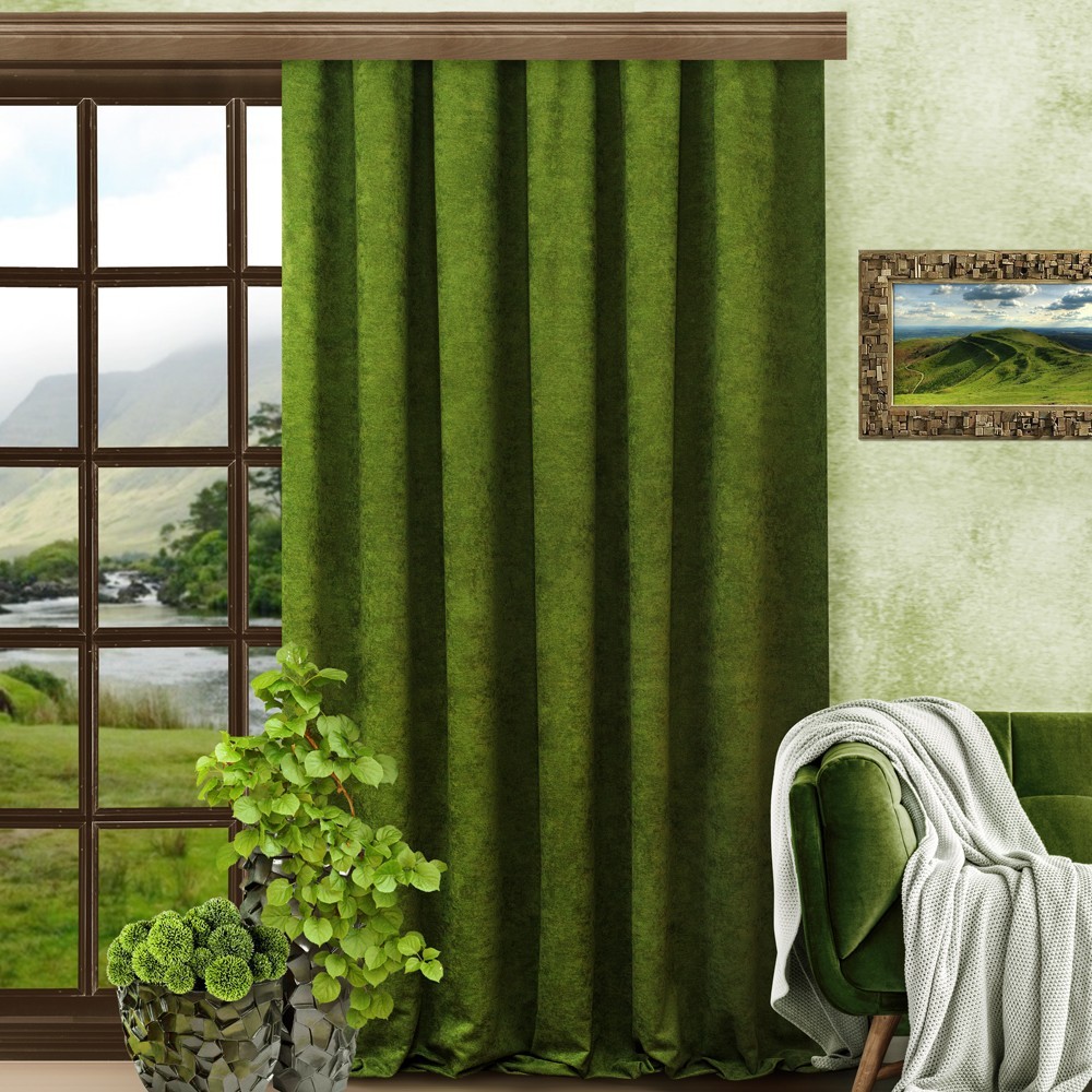 Классические шторы Ирландский мох цвет: зеленый ati798593 - фото 1