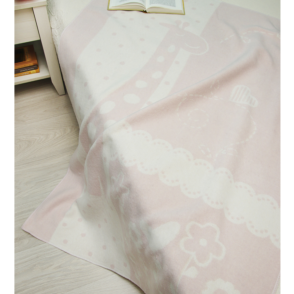 Детское одеяло Flora Цвет: Бело-Розовый (100х140 см)