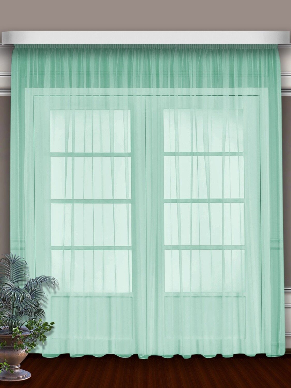 Классические шторы Lydia цвет: мятный (300х270 см - 1 шт)