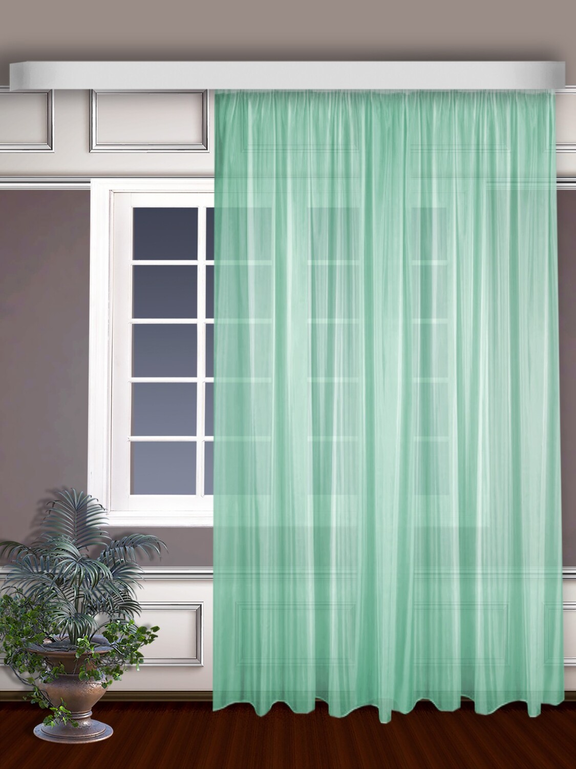 Классические шторы Wendi цвет: мятный (150х250 см - 1 шт)