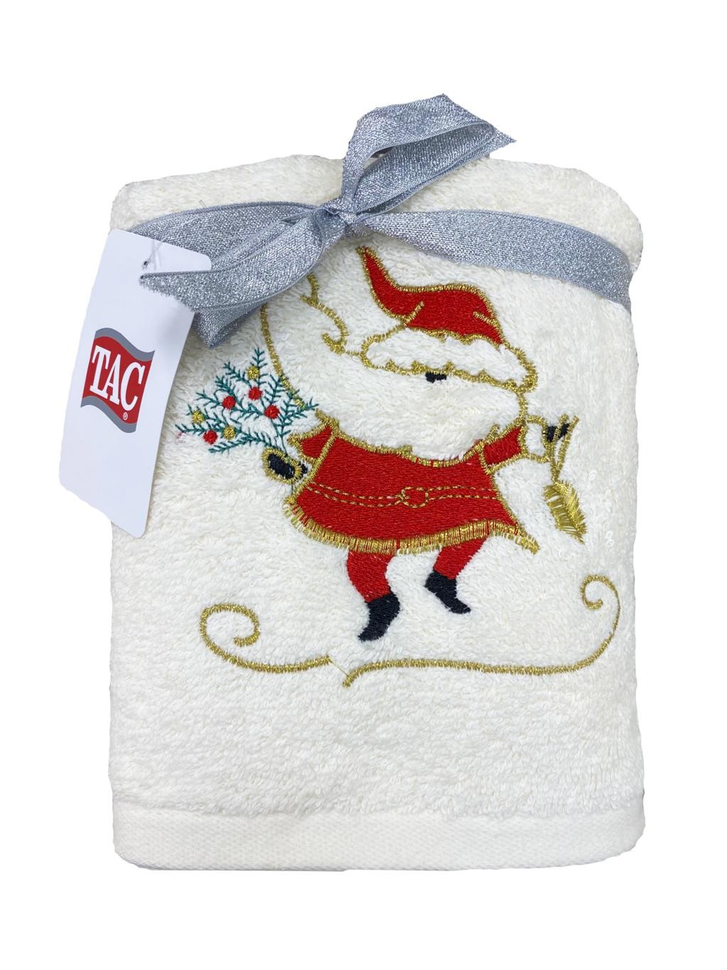 Полотенце Santa Claus цвет: белый (50х90 см), размер 50х90 см tac859771 Полотенце Santa Claus цвет: белый (50х90 см) - фото 1