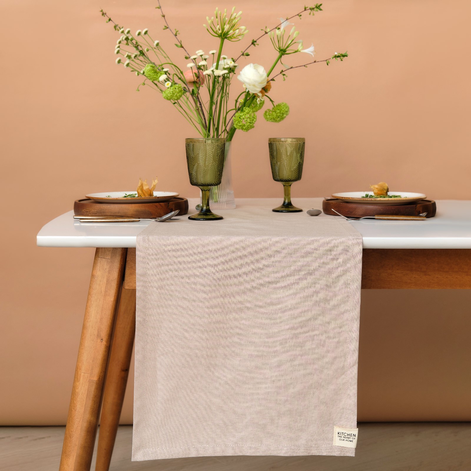 Дорожка на стол Nikolet цвет: бежевый (40х146 см), размер 40х146 см