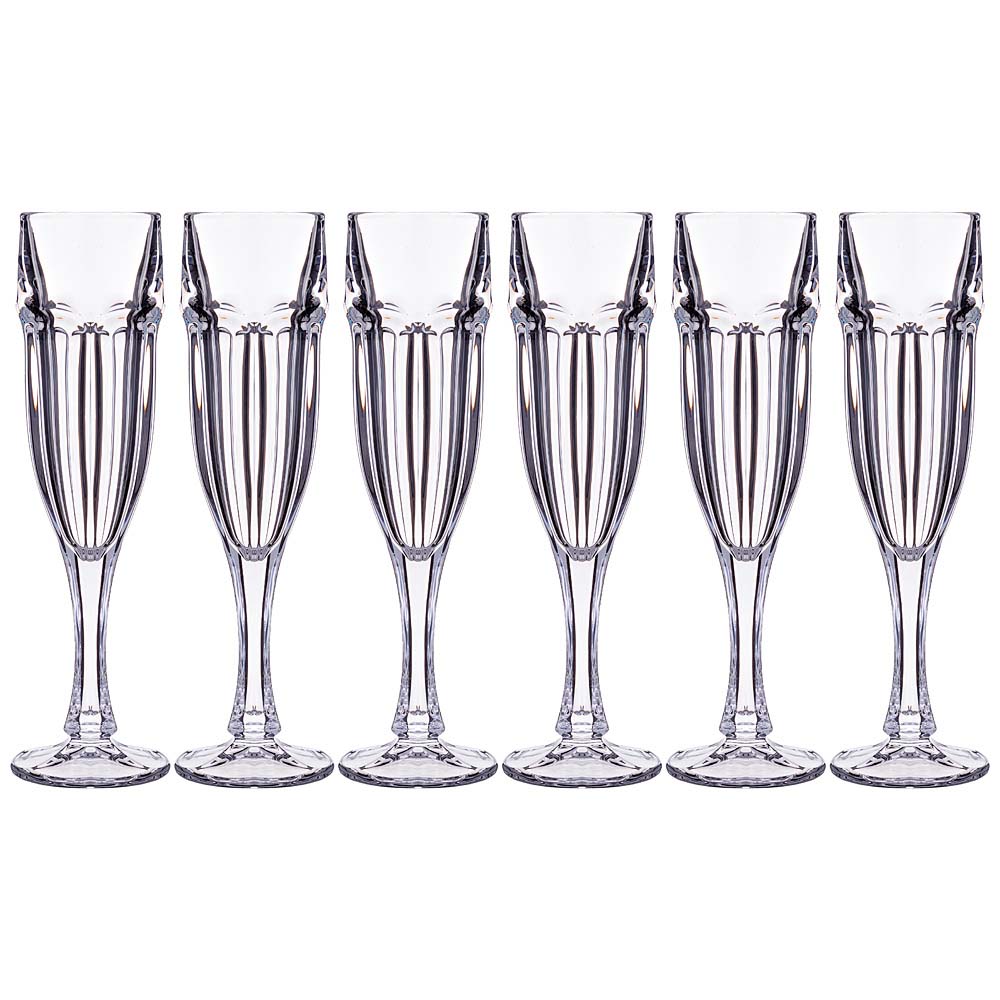 Набор бокалов для шампанского Safari (150 мл - 6 шт) Lefard lfr605910