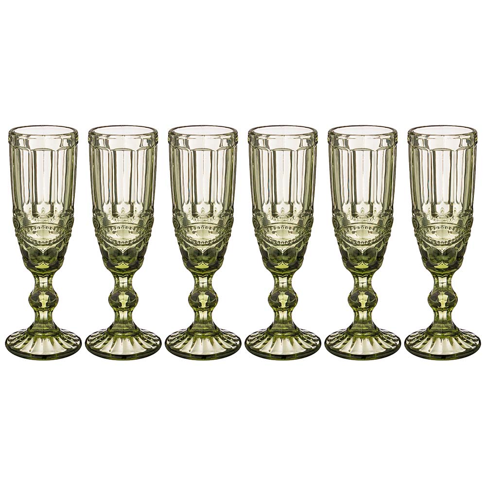 Набор бокалов для шампанского Серпентина (150 мл - 6 шт) Lefard