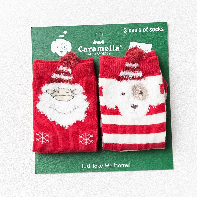 Набор детских носков Дед Мороз И Собачка (18-20 - 2 пары) Caramella cal609569