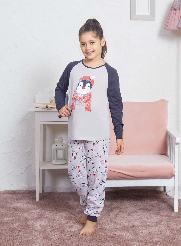 Детская пижама Milzano Цвет: Серый (7-8 лет)