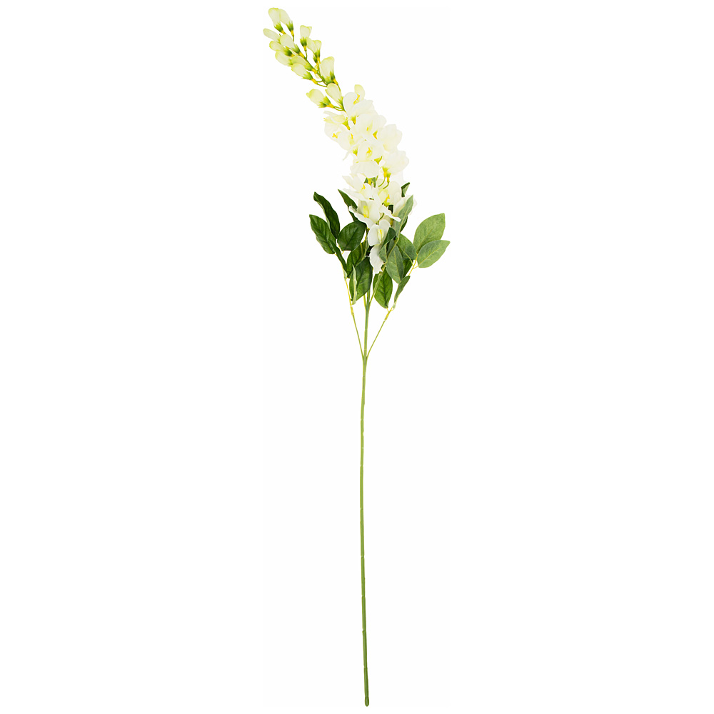 Искусственный цветок Глициния белая (100 см) Lefard