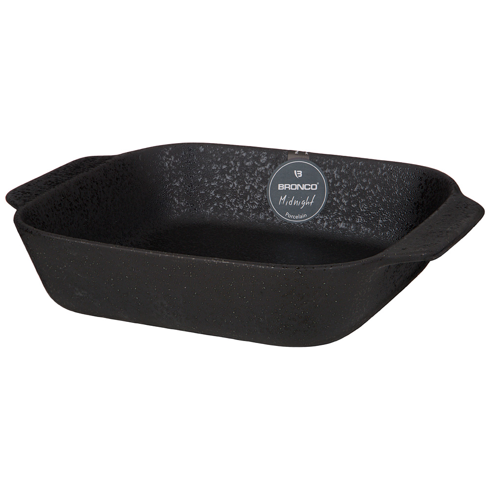 Блюдо прямоугольное с ручками Bronco midnight (25х21х5 см)