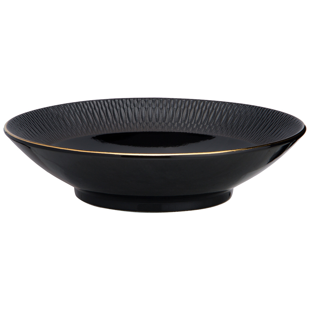 Тарелка суповая Crocus (700 мл, 23 см) цвет: черный Bronco