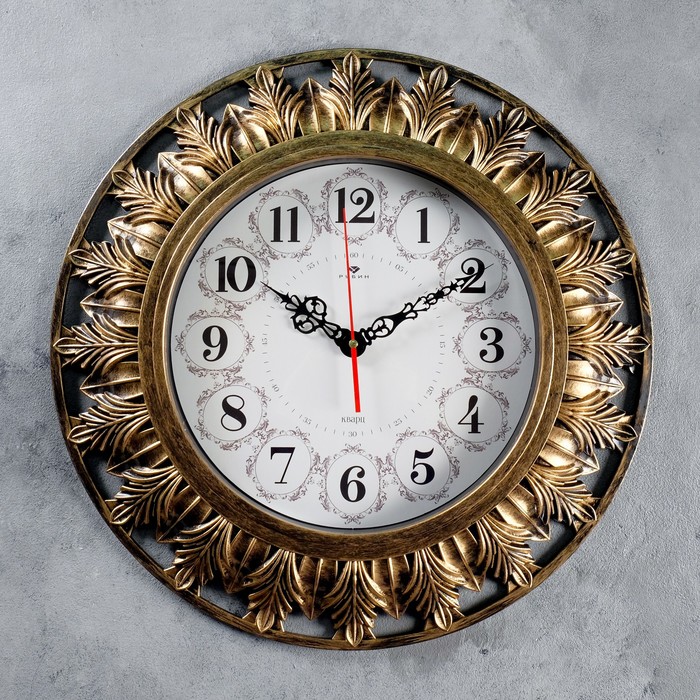 Часы Мушота (51х51х6 см) Рубин