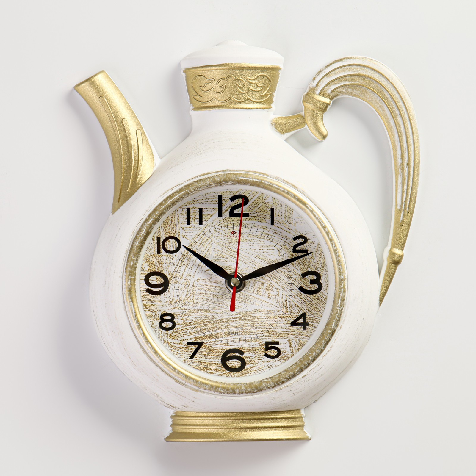 Часы Чайник цвет: белый (27х24 см) Рубин