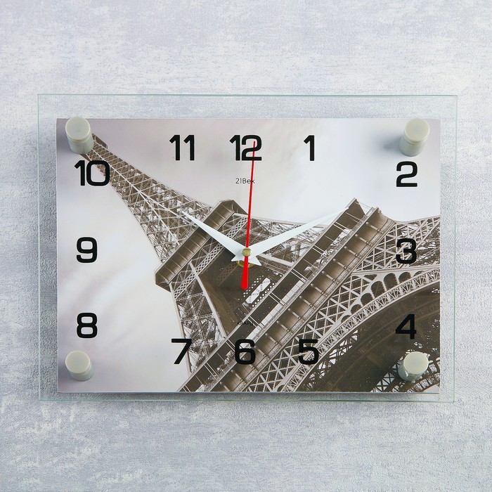Часы Эйфелева башня (26х20х4 см) Рубин