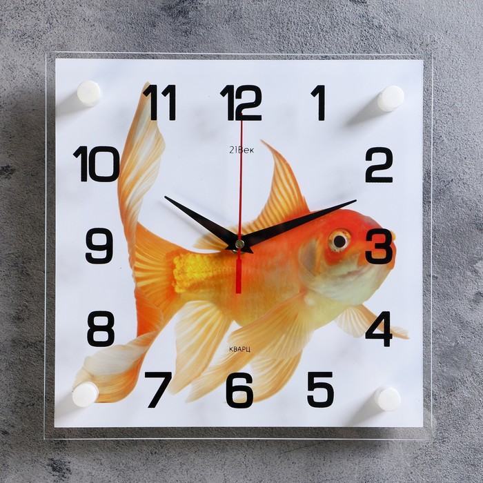 Часы Золотая рыбка (25х25х4 см)