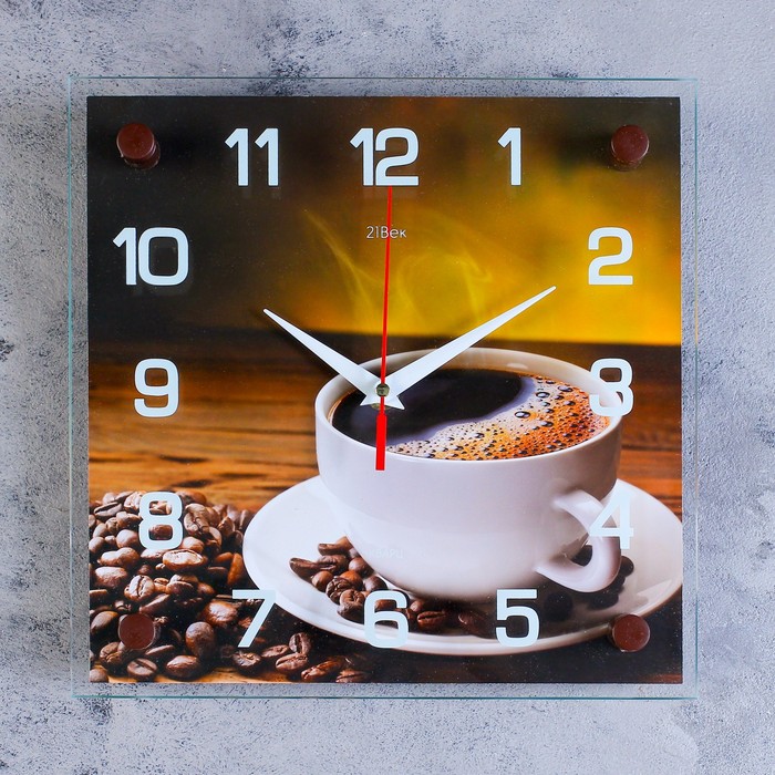 Часы Кофе (25х25х4 см)