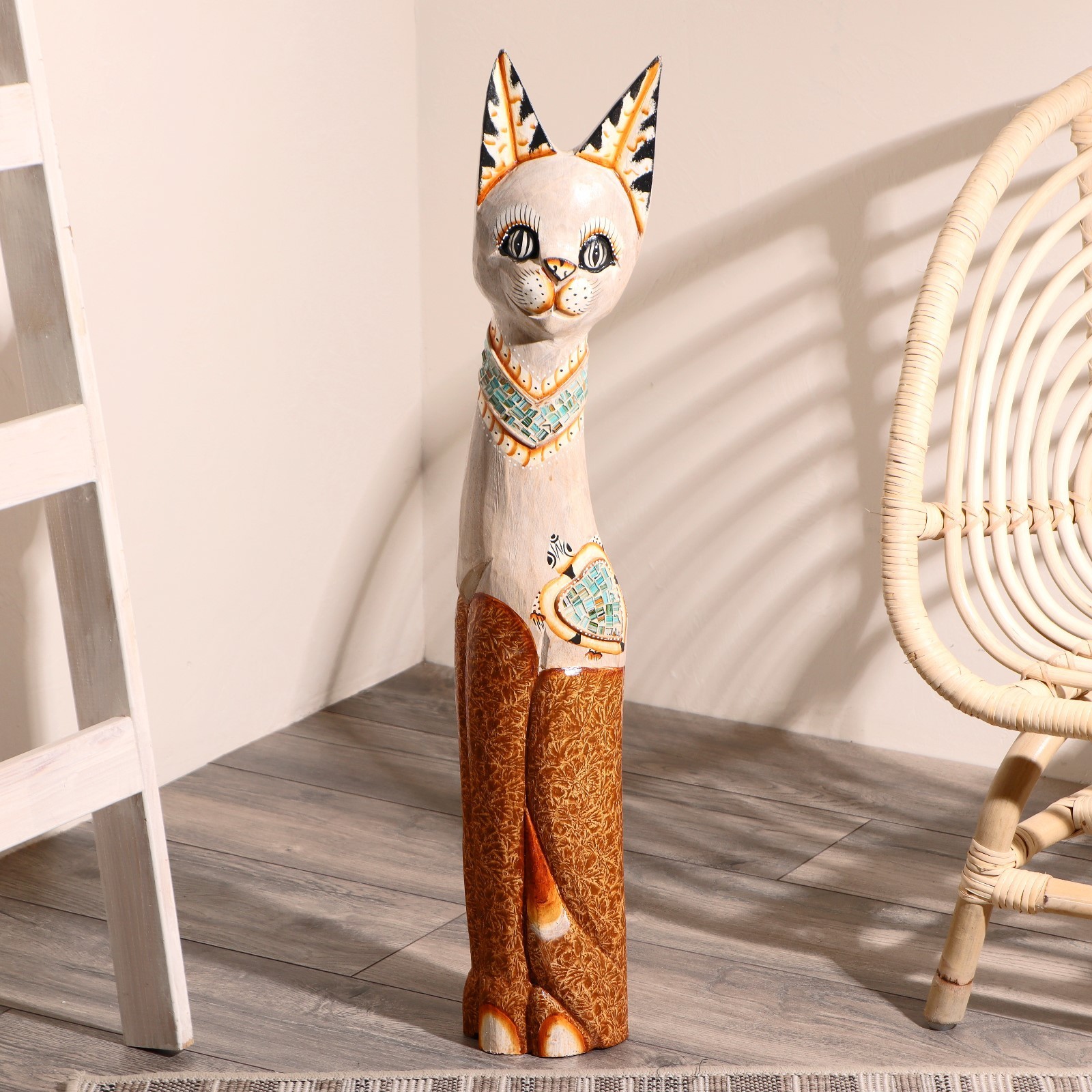 Сувенир Кошка в ошейнике с сердечком (6х18х80 см)