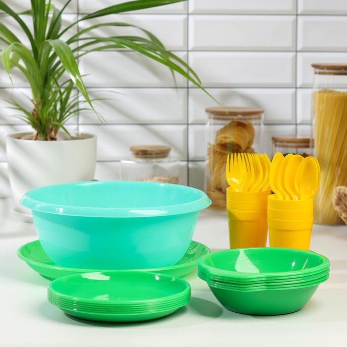 Набор посуды Всегда с собой (32 предмета) Альт-Пласт
