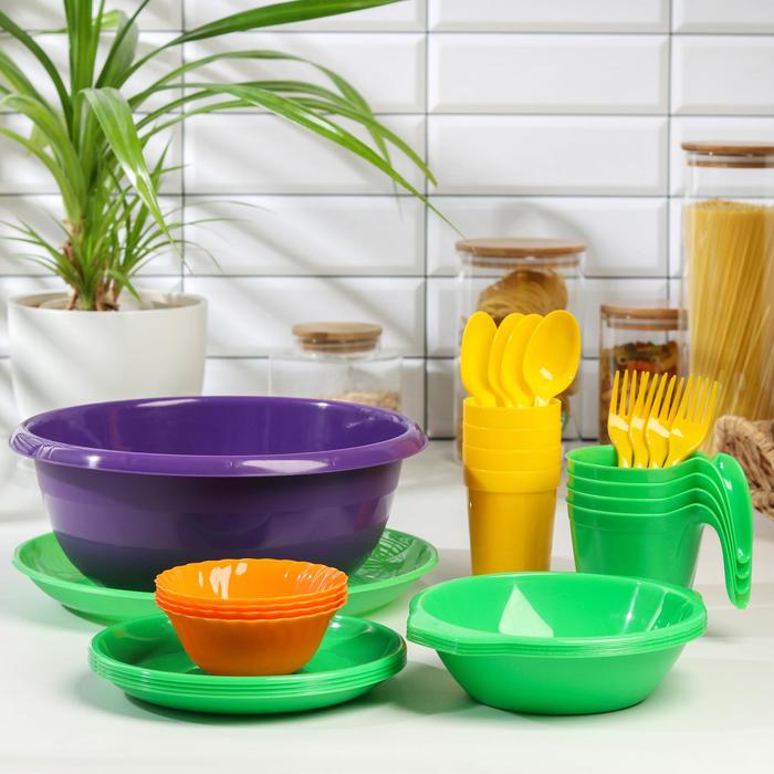 Набор посуды Всегда с собой (30 предметов) Альт-Пласт