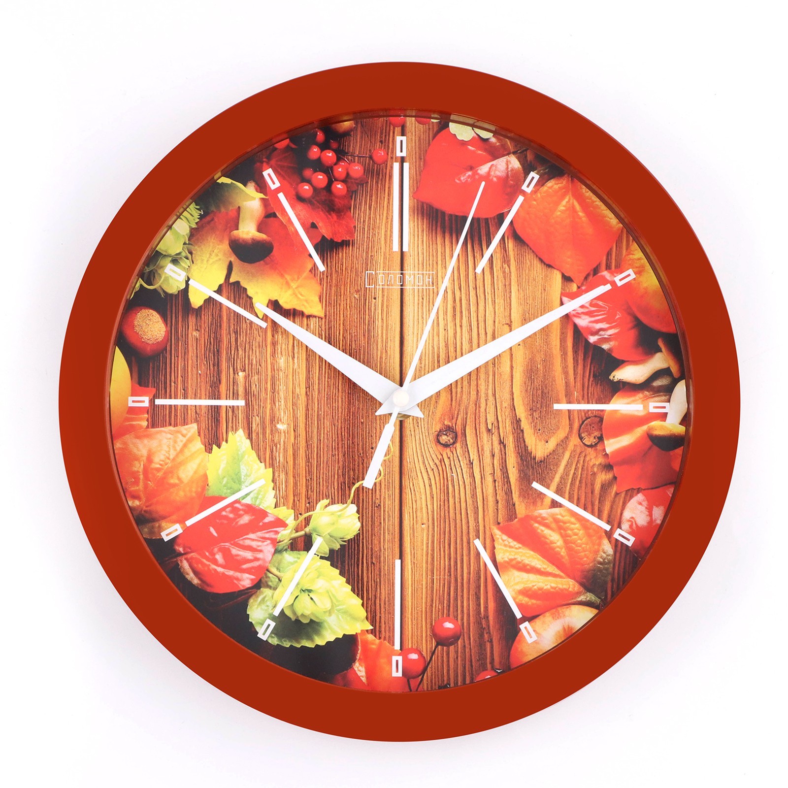 Часы Осенний гербарий (29х29х5 см)