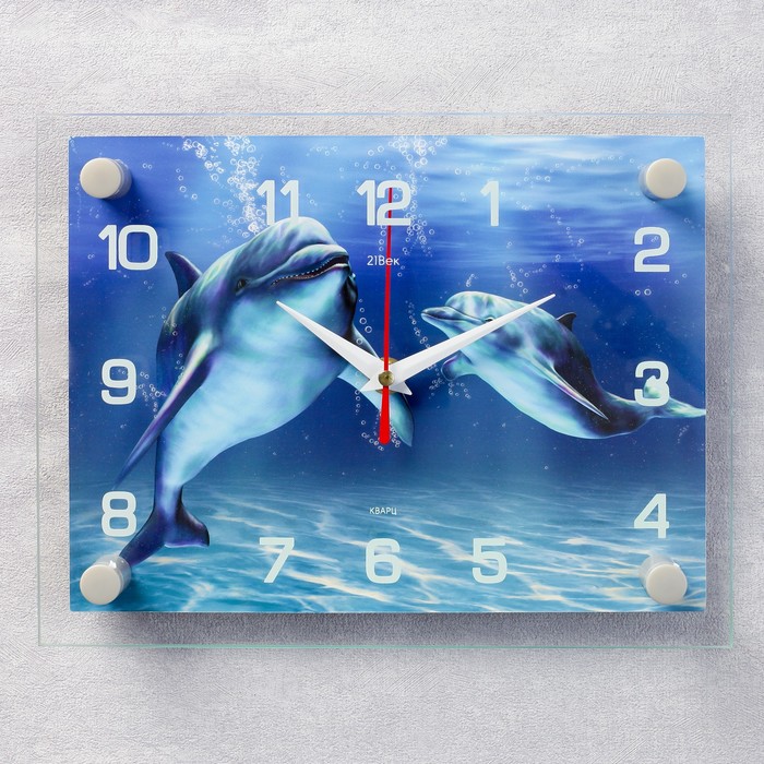 Часы Дельфины (27х21х5 см)
