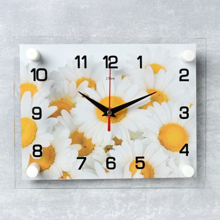 Часы Ромашки (27х21х5 см) Рубин