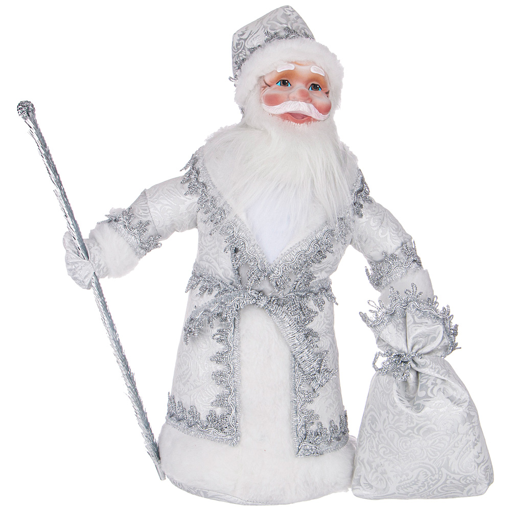Кукла Дед мороз цвет: серебряный (40 см)
