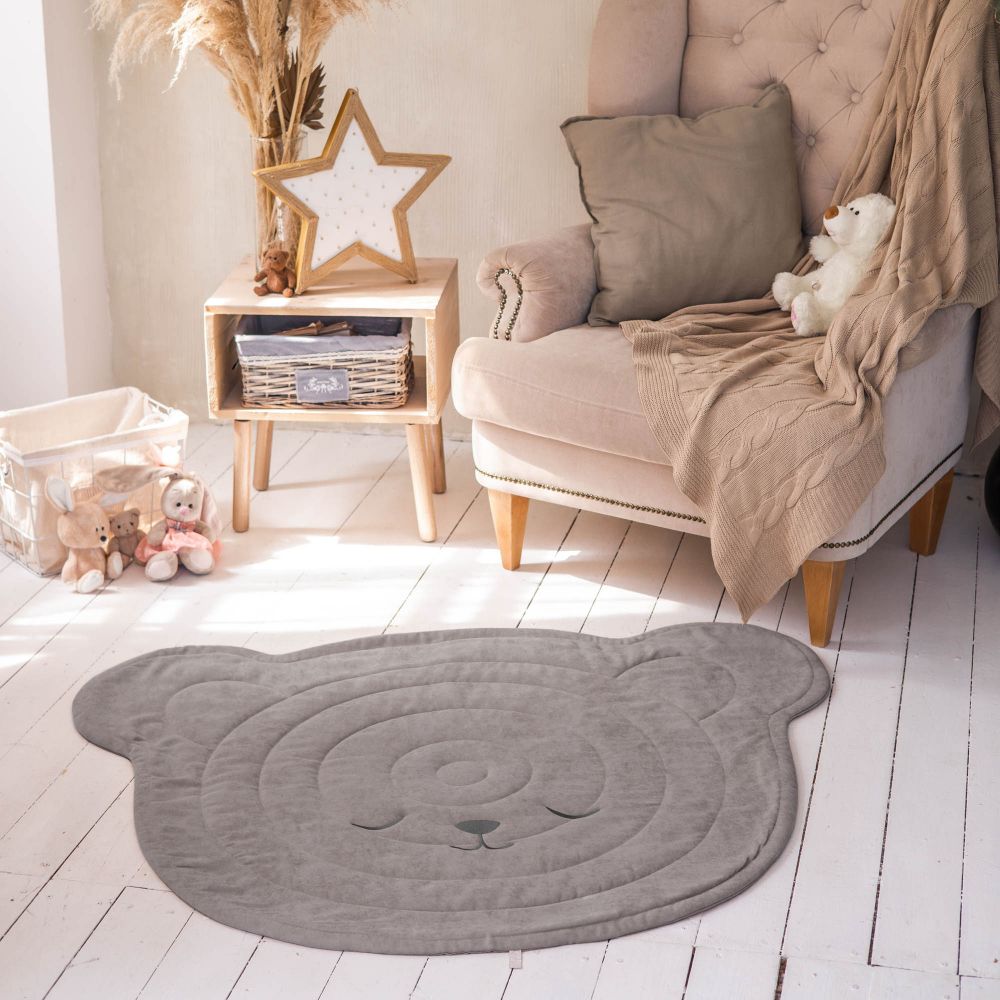 Декоративный коврик Тедди цвет: светло-серый (130х100 см)