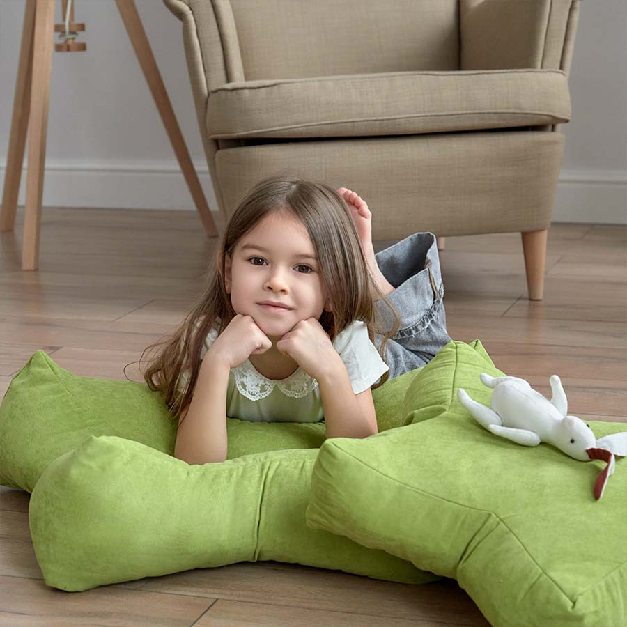 Декоративная подушка-игрушка Старс цвет: зеленый (65х65х20)