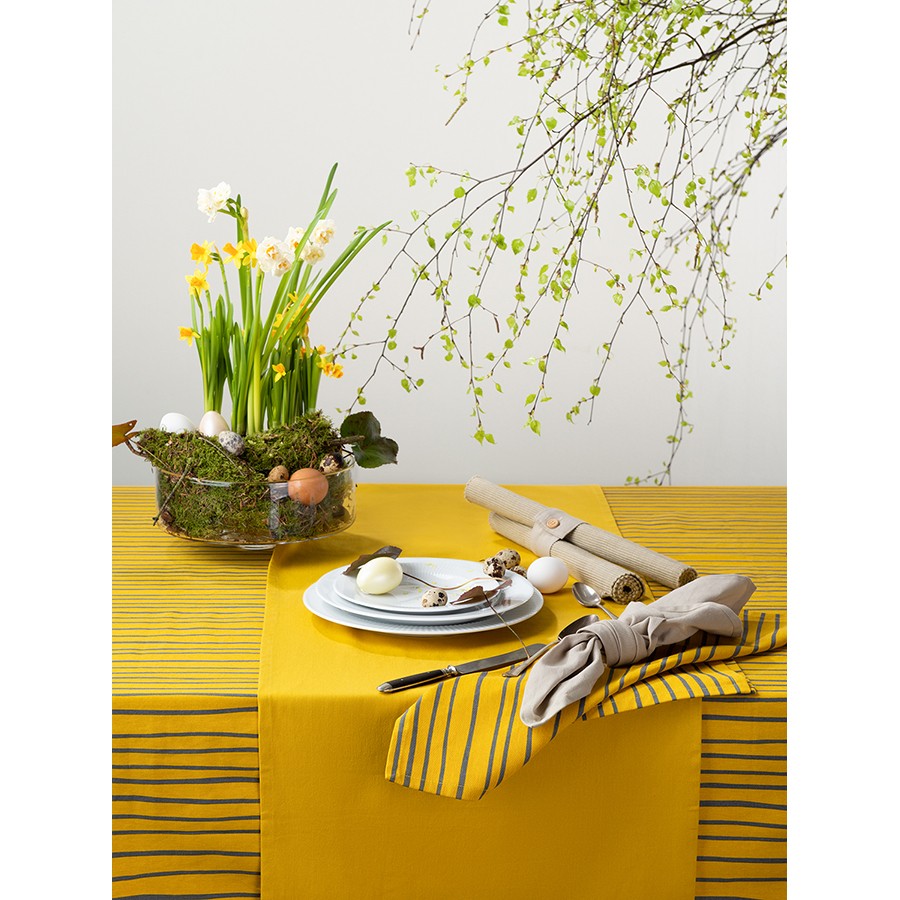Дорожка на стол Stormie цвет: горчичный (45х150 см), размер 45х150 см tka789036 Дорожка на стол Stormie цвет: горчичный (45х150 см) - фото 1