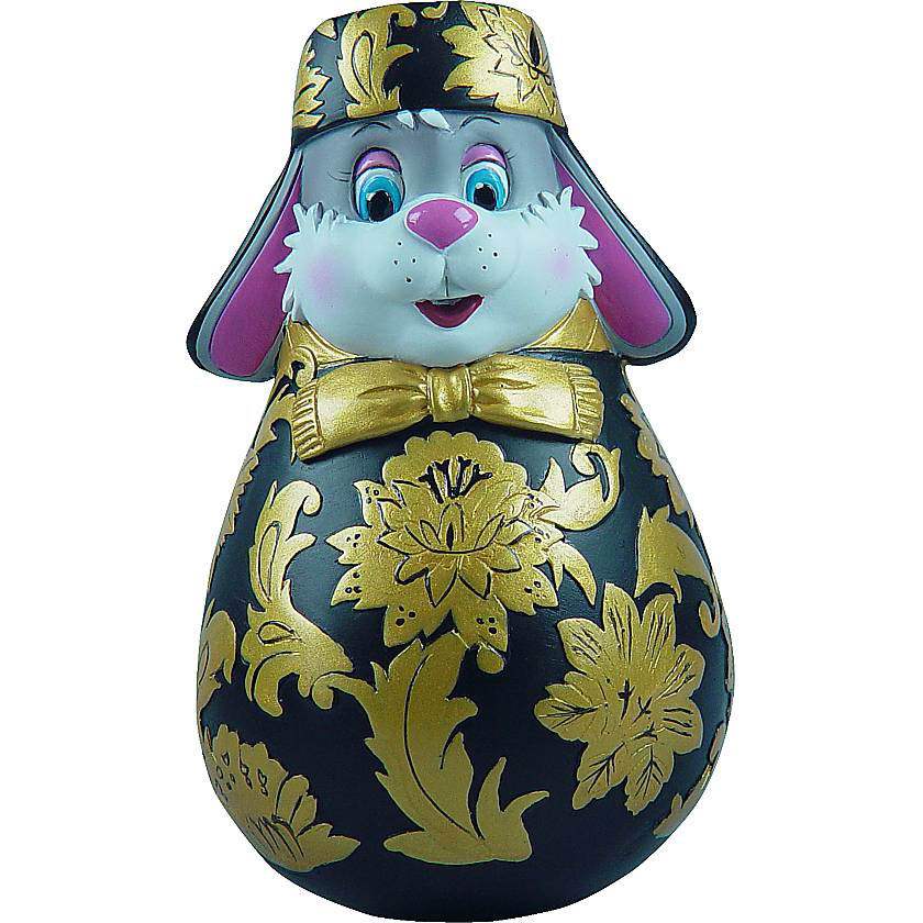 

{} Неваляшка Заяц Хохлома Цвет: Черный, Золотой (11 см)