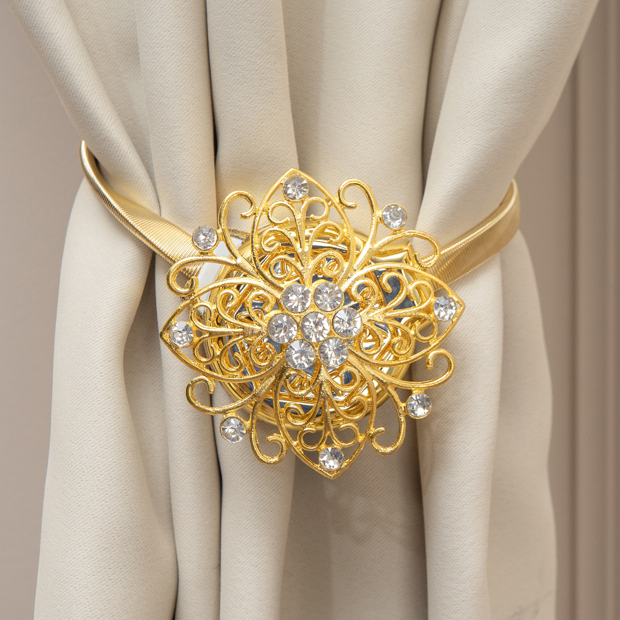Подхваты-магниты для штор Shebah, размер 30 см, цвет золотой