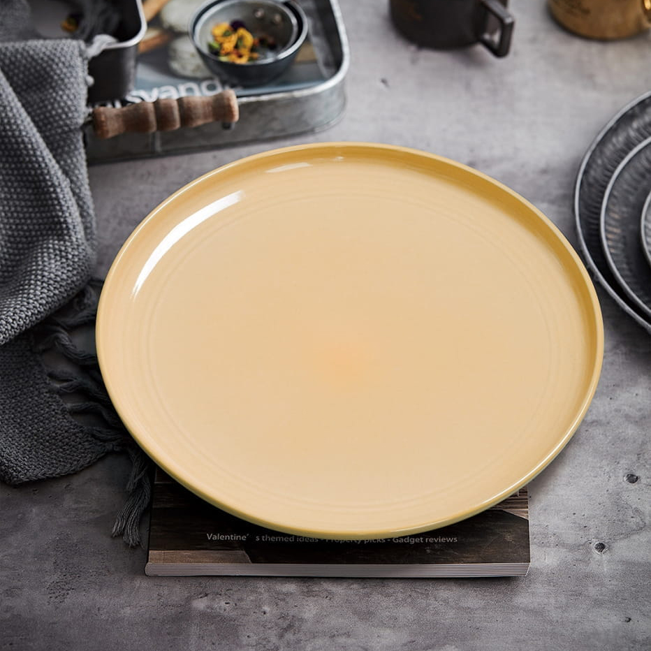 Набор тарелок Stoneware цвет: желтый (27х3х19 см - 4 шт)
