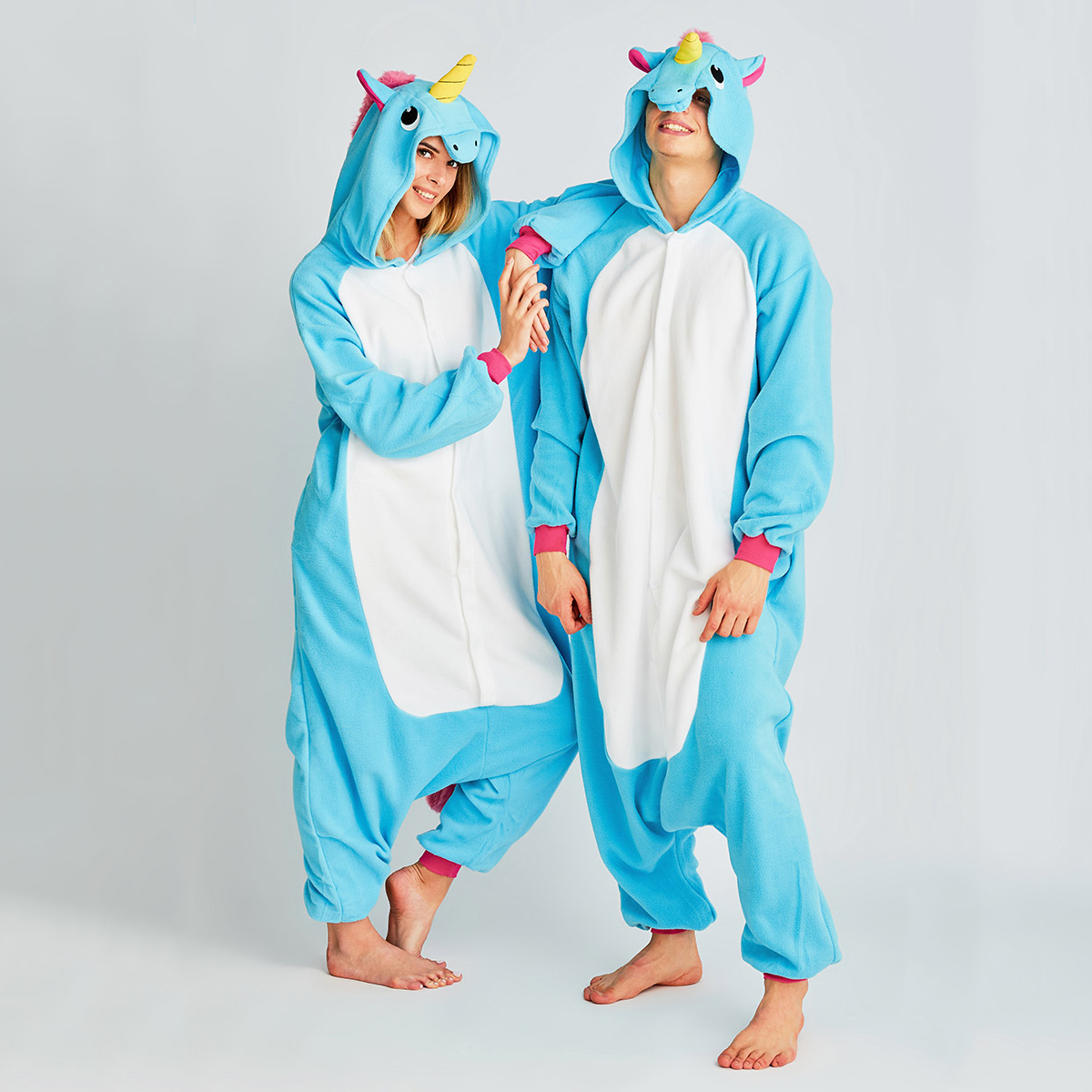 Пижама-кигуруми Единорог Цвет: Голубой (S)