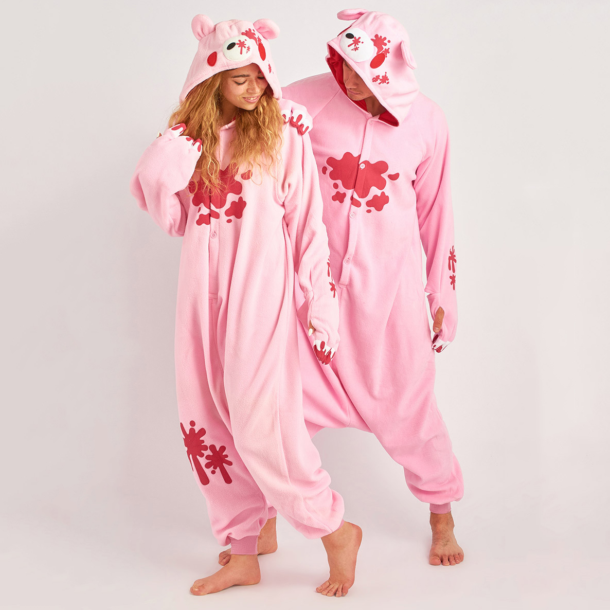 Пижама-кигуруми Мрачный Розовый Медведь (S), размер S bwr601929 Пижама-кигуруми Мрачный Розовый Медведь (S) - фото 1