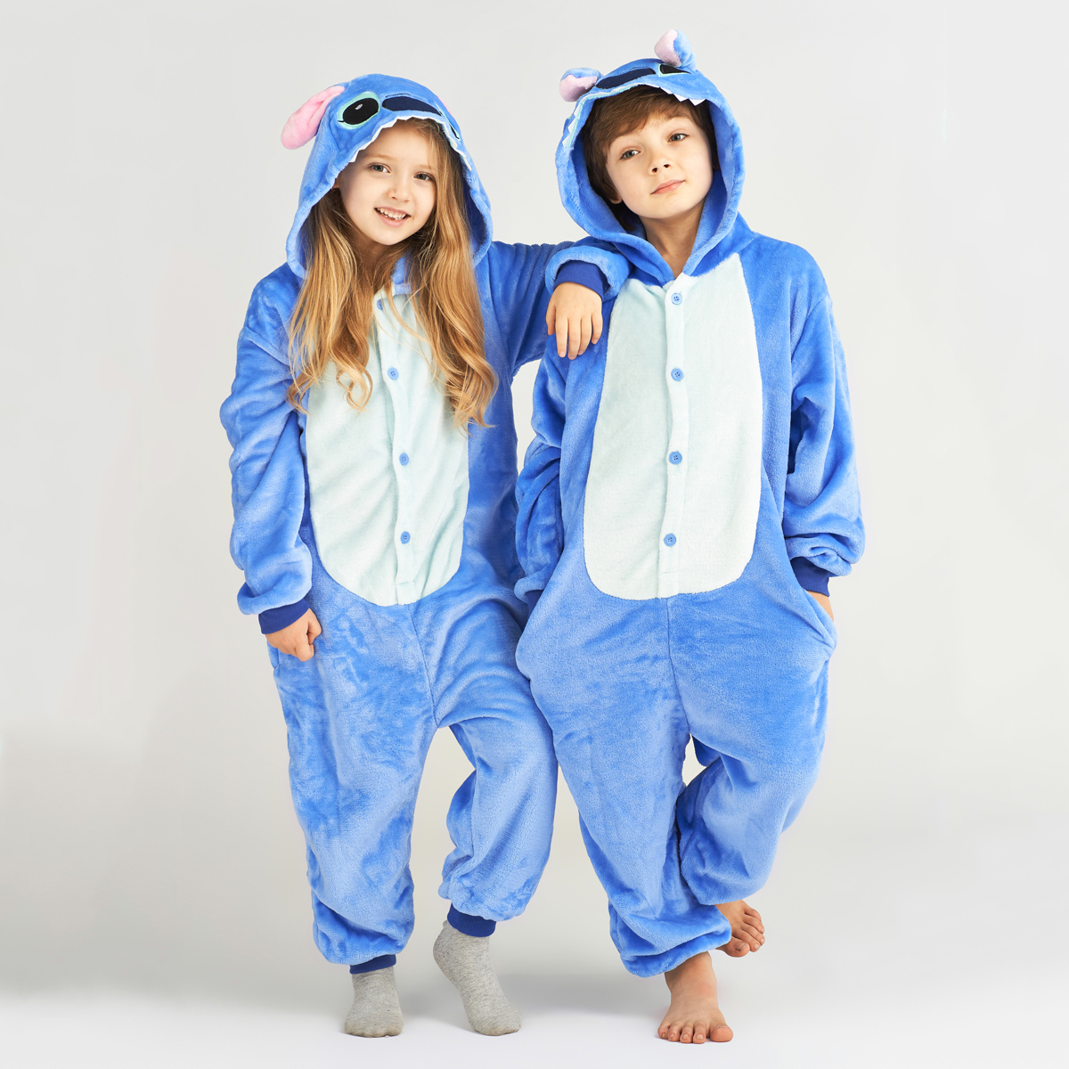 Детская пижама-кигуруми Пришелец Цвет: Голубой (2-4 года)